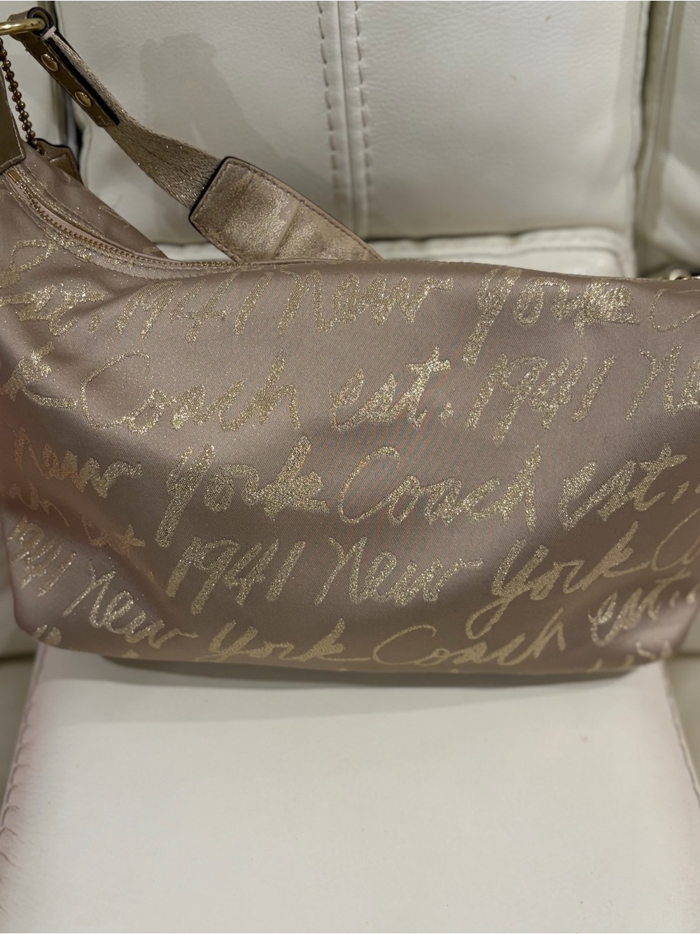 Coach Limited Edition Poppy Lurex Signature Script 1941 Handbag - Picture 2 of 9